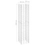 Arriates de gaviones 3 unidades hierro 30x30x150 cm de vidaXL, Maceteros y jardineras - Ref: Foro24-151250, Precio: 77,60 €, ...