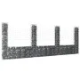 Cesta de gaviones forma de U 4 postes de hierro 380x20x150 cm de vidaXL, Paneles de vallas - Ref: Foro24-151284, Precio: 144,...