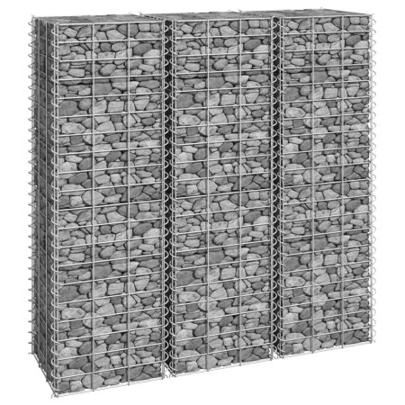 Arriates de gaviones 3 unidades hierro 30x30x100 cm de vidaXL, Maceteros y jardineras - Ref: Foro24-151249, Precio: 59,22 €, ...