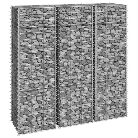 Arriates de gaviones 3 unidades hierro 30x30x100 cm de vidaXL, Maceteros y jardineras - Ref: Foro24-151249, Precio: 57,72 €, ...