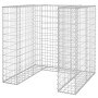 Muro gaviones para contenedor basura galvanizado 110x100x110 cm de vidaXL, Soportes para contenedores de residuos - Ref: Foro...