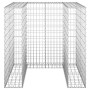 Muro gaviones para contenedor basura galvanizado 110x100x110 cm de vidaXL, Soportes para contenedores de residuos - Ref: Foro...