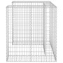 Muro gaviones para contenedor basura galvanizado 110x100x110 cm de vidaXL, Soportes para contenedores de residuos - Ref: Foro...