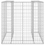 Muro gaviones para contenedor basura galvanizado 110x100x110 cm de vidaXL, Soportes para contenedores de residuos - Ref: Foro...