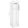 Cesta poste de gaviones de hierro 50x50x180 cm de vidaXL, Postes de cerca - Ref: Foro24-151272, Precio: 65,41 €, Descuento: %