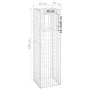 Cesta poste de gaviones de hierro 50x50x180 cm de vidaXL, Postes de cerca - Ref: Foro24-151272, Precio: 65,06 €, Descuento: %