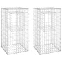 Cestas postes de gaviones 2 unidades hierro 50x50x100 cm de vidaXL, Postes de cerca - Ref: Foro24-151269, Precio: 56,79 €, De...