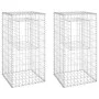 Cestas postes de gaviones 2 unidades hierro 50x50x100 cm de vidaXL, Postes de cerca - Ref: Foro24-151269, Precio: 56,28 €, De...