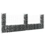 U-förmiger Gabionenkorb 3 Eisenpfosten 260x20x100 cm von vidaXL, Zaunpaneele - Ref: Foro24-151276, Preis: 87,58 €, Rabatt: %
