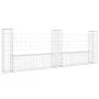 U-förmiger Gabionenkorb 3 Eisenpfosten 260x20x100 cm von vidaXL, Zaunpaneele - Ref: Foro24-151276, Preis: 87,58 €, Rabatt: %