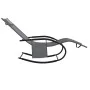 Tumbona mecedora de acero y textilene gris de vidaXL, Tumbonas - Ref: Foro24-318121, Precio: 100,90 €, Descuento: %