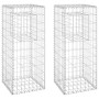 Cestas postes de gaviones 2 unidades hierro 40x40x100 cm de vidaXL, Postes de cerca - Ref: Foro24-151261, Precio: 44,75 €, De...