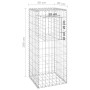 Cestas postes de gaviones 2 unidades hierro 40x40x100 cm de vidaXL, Postes de cerca - Ref: Foro24-151261, Precio: 44,75 €, De...