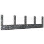 Cesta de gaviones forma de U 5 postes de hierro 500x20x150 cm de vidaXL, Paneles de vallas - Ref: Foro24-151285, Precio: 227,...