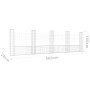Cesta de gaviones forma de U 5 postes de hierro 500x20x150 cm de vidaXL, Paneles de vallas - Ref: Foro24-151285, Precio: 227,...