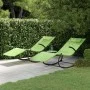 Rocking sun lounger, 2 units, made of steel and green textilene. by vidaXL, Loungers - Ref: Foro24-318131, Price: 157,23 €, D...