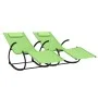 Rocking sun lounger, 2 units, made of steel and green textilene. by vidaXL, Loungers - Ref: Foro24-318131, Price: 157,23 €, D...