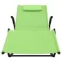 Rocking sun lounger, 2 units, made of steel and green textilene. by vidaXL, Loungers - Ref: Foro24-318131, Price: 157,23 €, D...