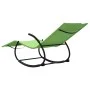 Rocking sun lounger, 2 units, made of steel and green textilene. by vidaXL, Loungers - Ref: Foro24-318131, Price: 157,23 €, D...