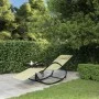 Tumbona mecedora de acero y textileno crema de vidaXL, Tumbonas - Ref: Foro24-318118, Precio: 95,43 €, Descuento: %