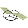 Tumbona mecedora de acero y textileno crema de vidaXL, Tumbonas - Ref: Foro24-318118, Precio: 95,43 €, Descuento: %