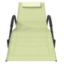 Tumbona mecedora de acero y textileno crema de vidaXL, Tumbonas - Ref: Foro24-318118, Precio: 89,32 €, Descuento: %