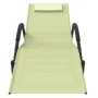 Tumbona mecedora de acero y textileno crema de vidaXL, Tumbonas - Ref: Foro24-318118, Precio: 95,43 €, Descuento: %