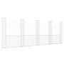 Cesta de gaviones forma de U 5 postes de hierro 500x20x200 cm de vidaXL, Paneles de vallas - Ref: Foro24-151292, Precio: 219,...