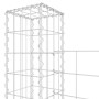 Cesta de gaviones forma de U 5 postes de hierro 500x20x200 cm de vidaXL, Paneles de vallas - Ref: Foro24-151292, Precio: 219,...