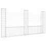 Cesta de gaviones forma de U 3 postes de hierro 260x20x150 cm de vidaXL, Paneles de vallas - Ref: Foro24-151283, Precio: 107,...