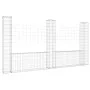 U-shaped gabion basket 3 iron posts 260x20x150 cm by vidaXL, fence panels - Ref: Foro24-151283, Price: 105,04 €, Discount: %