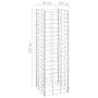 Arriates de gaviones 4 unidades hierro 30x30x50/100/150/200 cm de vidaXL, Maceteros y jardineras - Ref: Foro24-151252, Precio...
