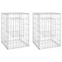 Gabion basket posts 2 units iron 40x40x60 cm by vidaXL, fence posts - Ref: Foro24-151259, Price: 49,73 €, Discount: %