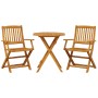 Muebles cafetería plegables 3 pzas madera maciza acacia en Conjuntos de jardín | Comprar online en Foru.es