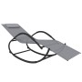 Tumbona mecedora de acero y textilene gris de vidaXL, Tumbonas - Ref: Foro24-318117, Precio: 96,90 €, Descuento: %