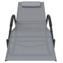 Tumbona mecedora de acero y textilene gris de vidaXL, Tumbonas - Ref: Foro24-318117, Precio: 96,90 €, Descuento: %
