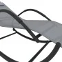 Steel and gray textilene rocking lounger by vidaXL, Loungers - Ref: Foro24-318117, Price: 95,43 €, Discount: %