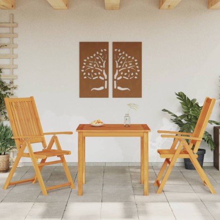 Juego de comedor de jardín 3 piezas 85x85x74 cm madera maciza de acacia en Conjuntos de jardín | Comprar online en Foru.es