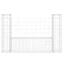 Cesta de gaviones forma de U 2 postes de hierro 140x20x100 cm de vidaXL, Paneles de vallas - Ref: Foro24-151275, Precio: 68,2...