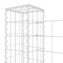 Cesta de gaviones forma de U 2 postes de hierro 140x20x100 cm de vidaXL, Paneles de vallas - Ref: Foro24-151275, Precio: 68,2...