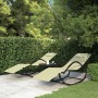 Tumbonas mecedoras 2 uds acero y textilene crema de vidaXL, Tumbonas - Ref: Foro24-318134, Precio: 144,92 €, Descuento: %