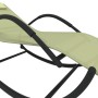 Tumbonas mecedoras 2 uds acero y textilene crema de vidaXL, Tumbonas - Ref: Foro24-318134, Precio: 144,92 €, Descuento: %