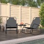 Tumbona mecedora 2 unidades de acero y textilene gris de vidaXL, Tumbonas - Ref: Foro24-318141, Precio: 104,75 €, Descuento: %