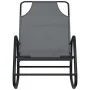 Tumbona mecedora 2 unidades de acero y textilene gris de vidaXL, Tumbonas - Ref: Foro24-318141, Precio: 112,01 €, Descuento: %