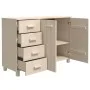 Aparador HAMAR madera de pino maciza marrón miel 113x40x80 cm de vidaXL, Aparadores - Ref: Foro24-340444, Precio: 146,58 €, D...