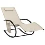 Rocking sun lounger, 2 units, made of steel and cream textilene. by vidaXL, Loungers - Ref: Foro24-318138, Price: 132,93 €, D...