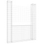 Cesta de gaviones forma de U 2 postes de hierro 140x20x200 cm de vidaXL, Paneles de vallas - Ref: Foro24-151289, Precio: 88,3...