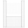 Cesta de gaviones forma de U 2 postes de hierro 140x20x200 cm de vidaXL, Paneles de vallas - Ref: Foro24-151289, Precio: 88,3...