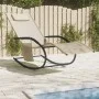 Tumbona mecedora de acero y textileno crema by vidaXL, Loungers - Ref: Foro24-318122, Price: 92,77 €, Discount: %