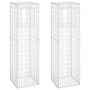 Cestas postes de gaviones 2 unidades hierro 50x50x180 cm de vidaXL, Postes de cerca - Ref: Foro24-151273, Precio: 110,46 €, D...
